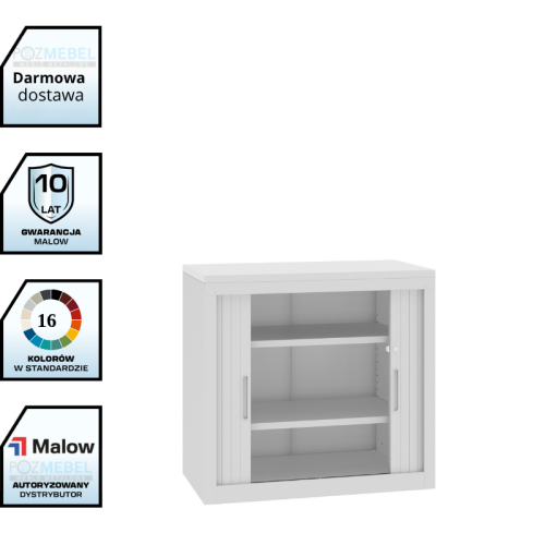 Metalowa szafka przybiurkowa SBM 701 M Malow 740x800x435 mm – drzwi żaluzjowe z darmową dostawą