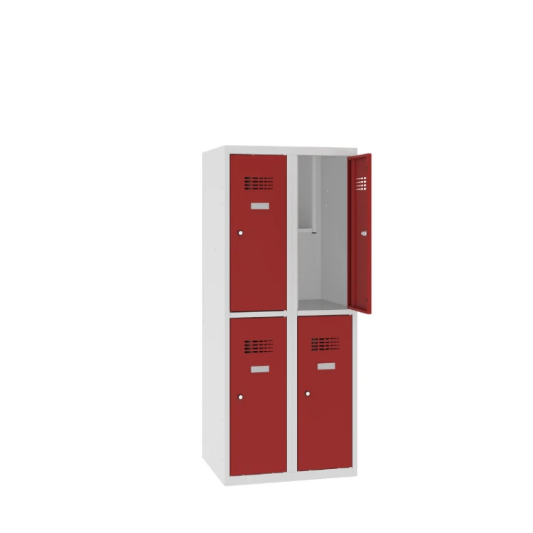 Otwarta szafka szkolna schowkowa 60 cm MSUS 322S – 4 skrytki, wysokość 1450 mm z darmową dostawą