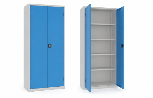 Niebieska szafa warsztatowa MSW 210/5-23 RAL 7035/5012 – outlet z darmową dostawą