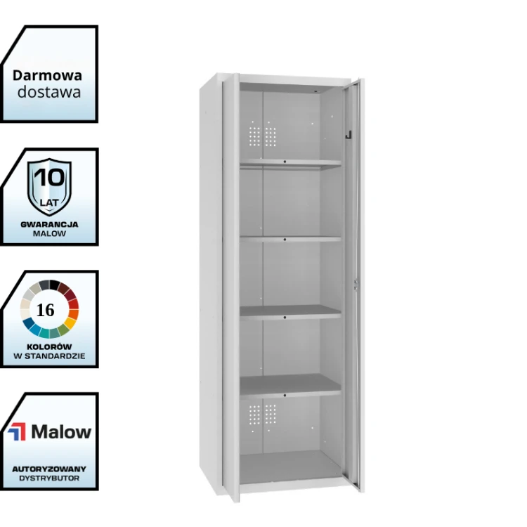 Metalowa szafa gospodarcza MSU 60 Malow z półkami 1800x600x500 mm z darmową dostawą