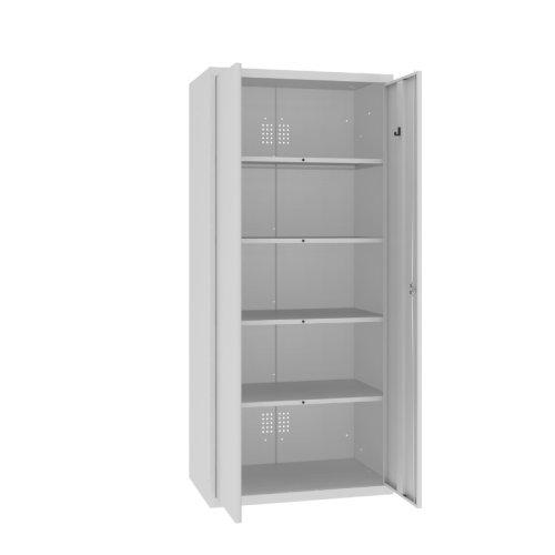 Otwarta szeroka metalowa szafa gospodarcza MSU 80 z półkami 1800x800x500 mm z darmową dostawą