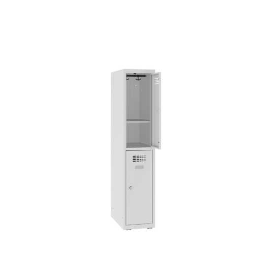 Otwarta szafka szkolna MSUS 312S 30 cm z półką i drążkiem ubraniowym – 1450 mm z darmową dostawą i atestem