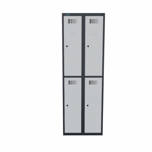 Grafitowa szafka metalowa skrytkowa Sus 322 W RAL 7016/7035 - outlet