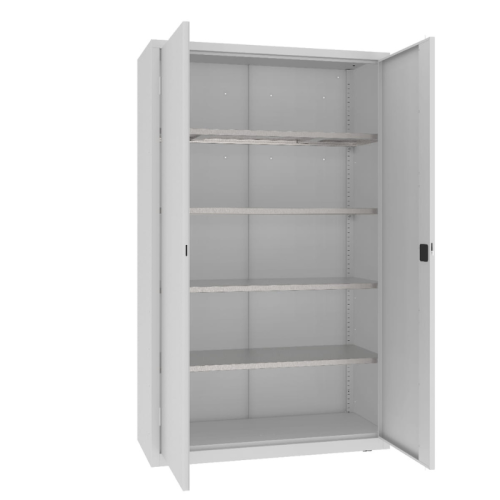 Otwarta szafa warsztatowa z półkami MSW212/5-23 Malow 1990x1200x500 mm – wysoka szeroka szafa metalowa z 4 wzmacnianymi półkami ocynkowanymi z darmową dostawą