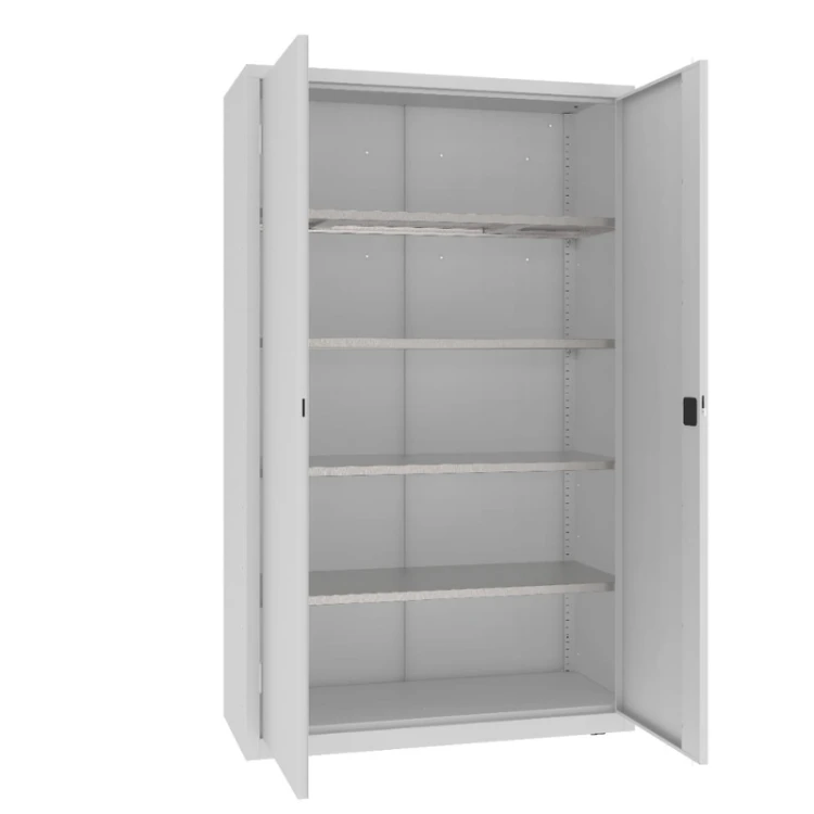 Otwarta szafa warsztatowa z półkami MSW212/5-23 Malow 1990x1200x500 mm – wysoka szeroka szafa metalowa z 4 wzmacnianymi półkami ocynkowanymi z darmową dostawą