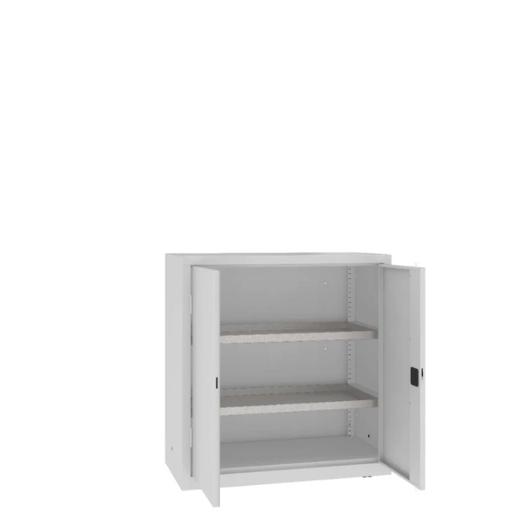 Otwarta szafa warsztatowa z półko-wanienkami MSW110/5-19 Malow 1040x1000x500 mm – niska szafa metalowa z 2 ocynkowanymi półko-wanienkami z darmową dostawą