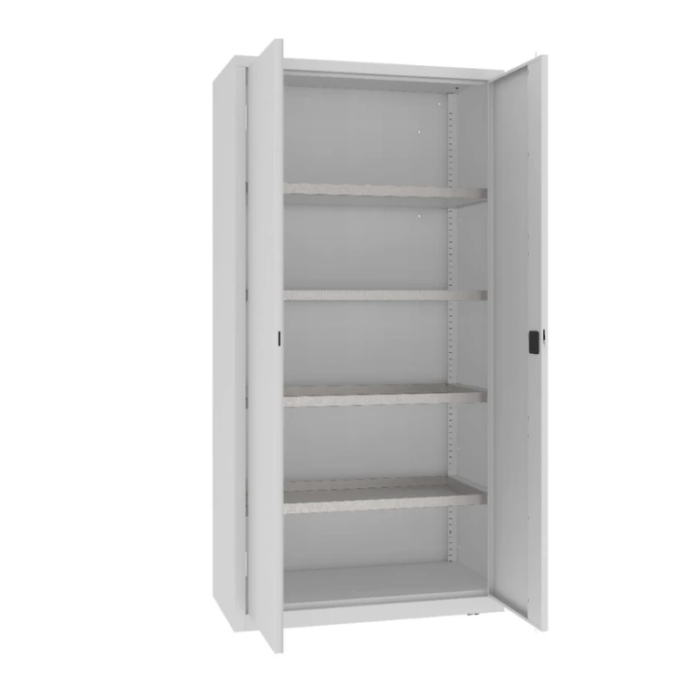 Otwarta szafa warsztatowa z półko-wanienkami MSW210/5-20 Malow 1990x1000x500 mm – wysoka szafa metalowa z 4 ocynkowanymi półko-wanienkami z darmową dostawą