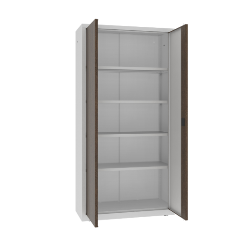 Otwarta wysoka szafa na dokumenty z okleiną TEK SBM 203 M Malow 1990x1000x435 mm – metalowa szafa biurowa na akta RODO z darmową dostawą