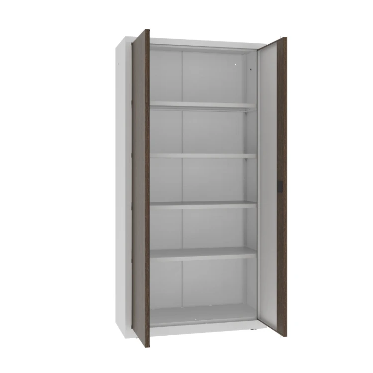 Otwarta wysoka szafa na dokumenty z okleiną TEK SBM 203 M Malow 1990x1000x435 mm – metalowa szafa biurowa na akta RODO z darmową dostawą