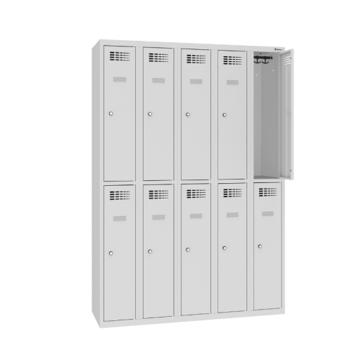 Otwarta szafka szkolna skrytkowa MSUS 2552 Malow – 10 skrytek, szerokość komory 250 mm, 1800 x 1250 x 400 mm z darmową dostawą