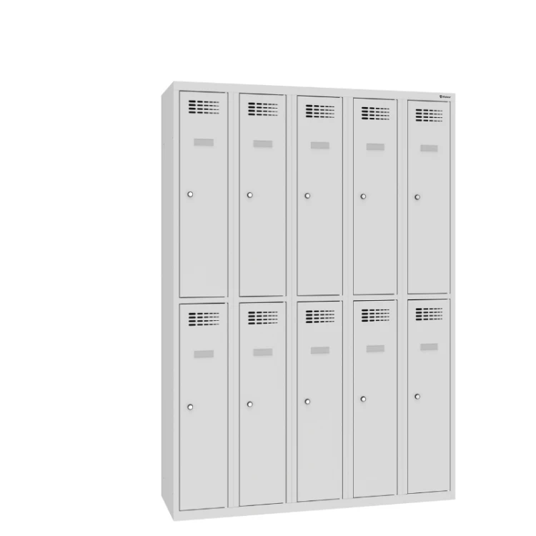 Zamknięta szafka szkolna skrytkowa MSUS 2552 Malow – 10 skrytek, szerokość komory 250 mm, 1800 x 1250 x 400 mm z darmową dostawą