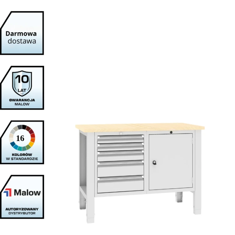 Stół warsztatowy SWT 12/3 1500x620 mm Malow – profesjonalny stół warsztatowy z szufladami z darmowa dostawą.png