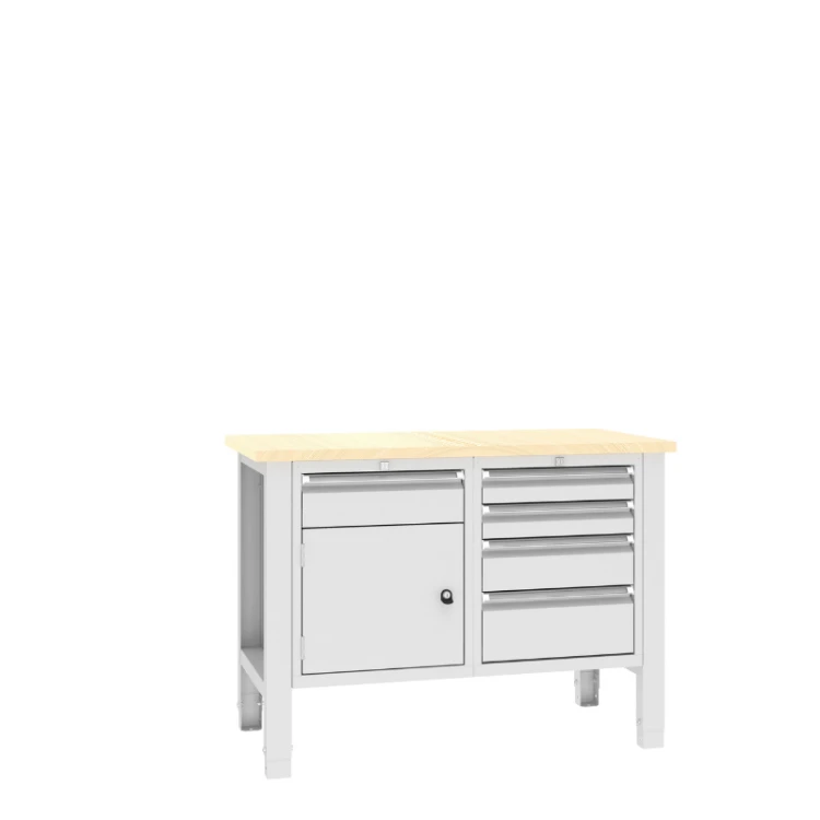 Stół warsztatowy SWT 12/4 1245x620 mm Malow – stół warsztatowy z szafką i 5 szufladami