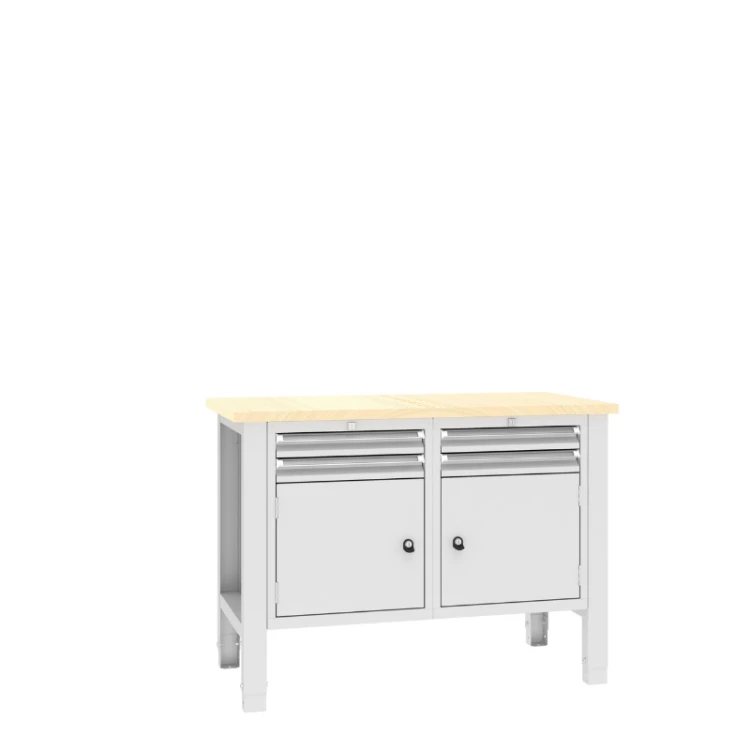 Stół warsztatowy SWT 12/7 1245x620 mm Malow – stół warsztatowy z 2 szafkami i 4 szufladami