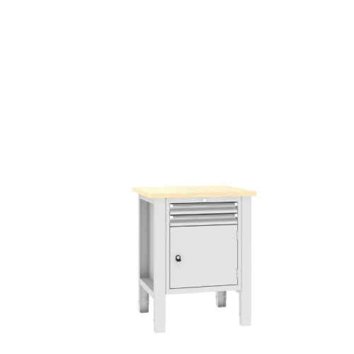 Stół warsztatowy SWT 07/3 725x620 mm Malow – kompaktowy stół warsztatowy z szafką i 2 szufladami