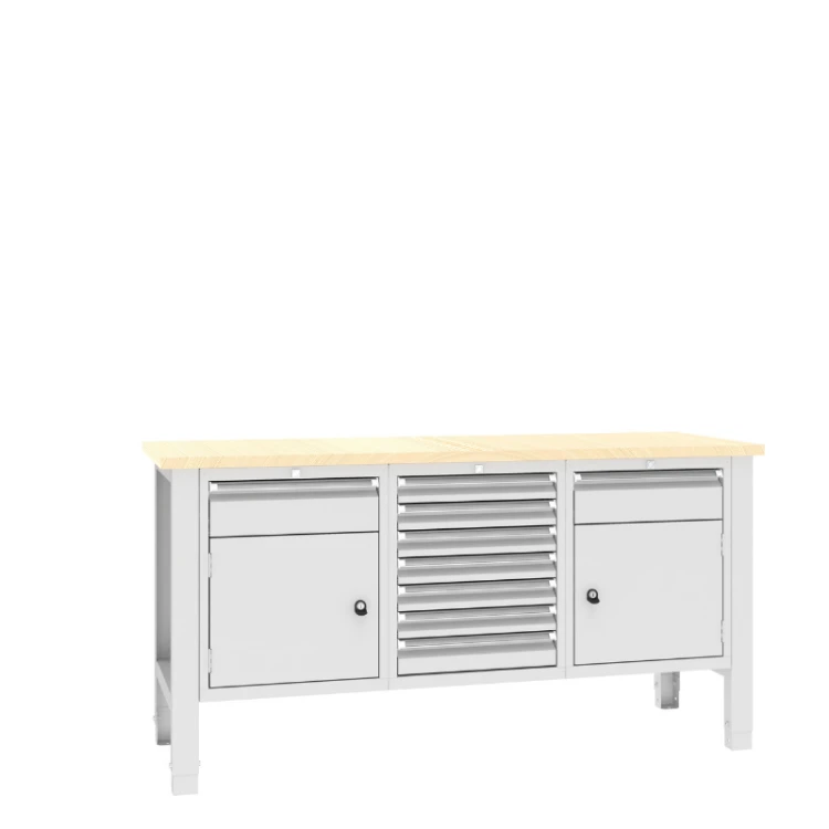 Stół warsztatowy SWT 17/4 1765x620 mm Malow – duży stół warsztatowy z szafką i 5 szufladami
