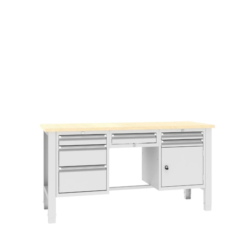 Stół warsztatowy SWT 17/11 1765x620 mm Malow – duży stół warsztatowy z 8 szufladami i półkami