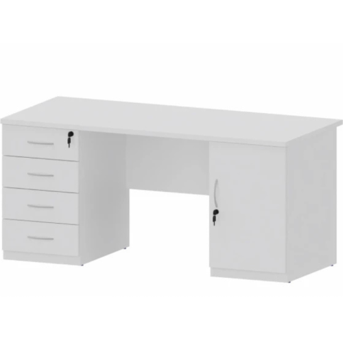 Biurko szafkowe TOBO BP 27/28 – biurko z szafką lewe lub prawe 1585 mm