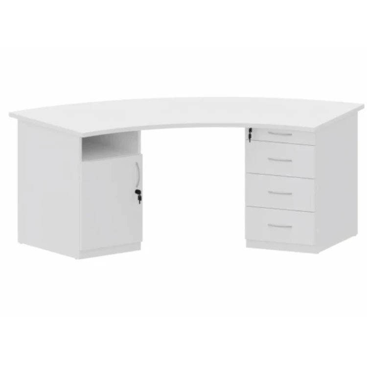 Biurko szafkowe łukowe TOBO BP 33/34 – biurko z zabudową 2000 x 1300 mm