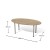 Stół konferencyjny Antrax SKE1 Dąb Coastland / Alu 1800 x 950 mm