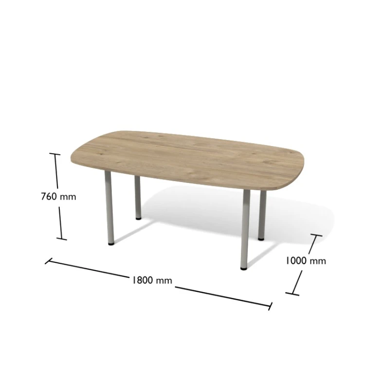Stół konferencyjny Antrax SKB1 Dąb Coastland / Alu 1800 x 1000 mm