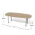 Stół konferencyjny Antrax SKB3 Dąb Coastland / Alu 2200 x 1000 mm