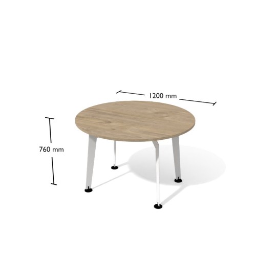 Okrągły stolik okolicznościowy Antrax XAR-SO3 Dąb Coastland / Biały Ø1200 mm