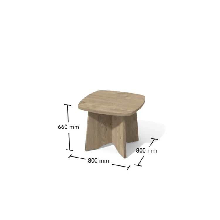 Stół gabinetowy Antrax KX1 Dąb Coastland 800 x 800 mm