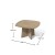 Stół gabinetowy Antrax KX2 Dąb Coastland 1200 x 1200 mm