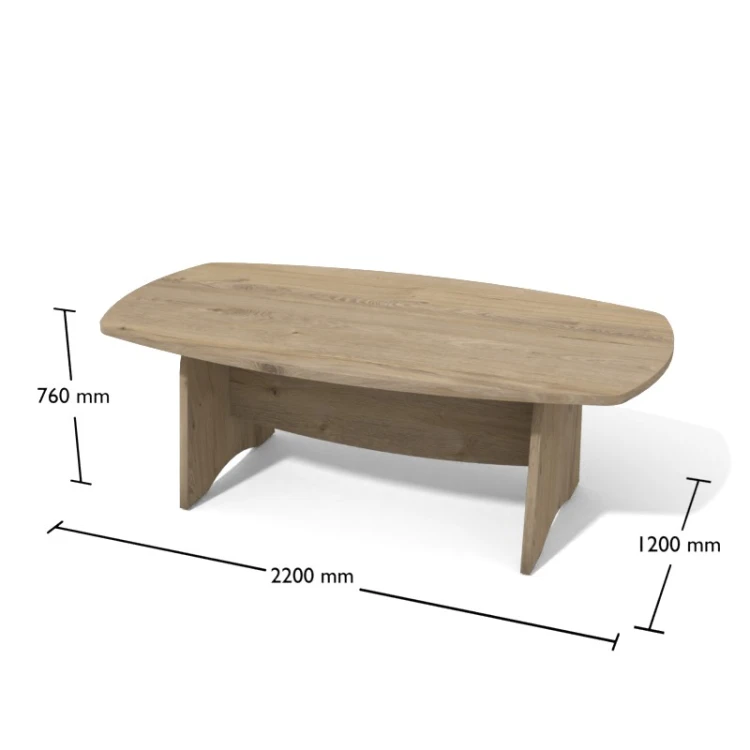 Stół gabinetowy Antrax KX3 Dąb Coastland 2200 x 1200 mm