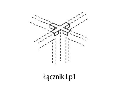 Łącznik Lp1 Antrax stelaż alu – łącznik do przegród open space OPENTECH