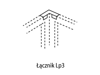 Łącznik Lp3 Antrax stelaż alu – łącznik do przegród open space OPENTECH