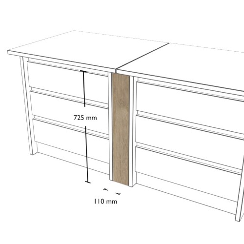 Maskownica do lad recepcyjnych LX - Antrax BTX Dąb Coastland 110 x 725 mm