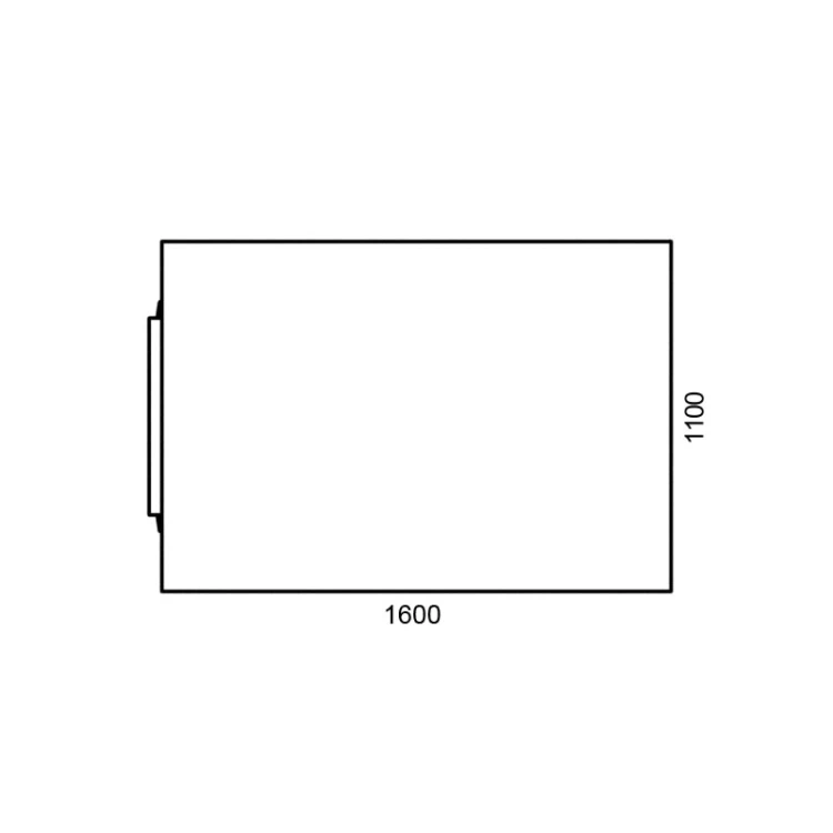 Wymiary XAR-Kdo-b Antrax 1600 x 1100 mm