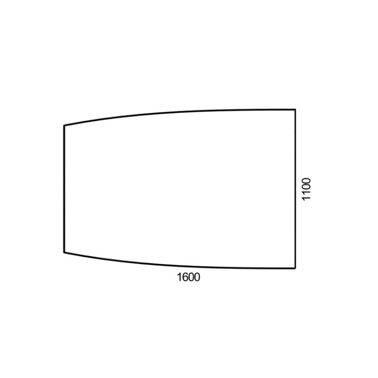 Wymiary XAR-Kdo-c Antrax 1600 x 1100 mm