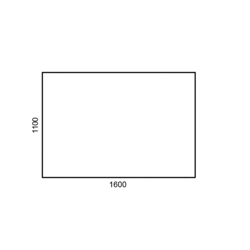 Wymiary XAR-Kdo-c Antrax 1600 x 1100 mm z blatem prostokątnym