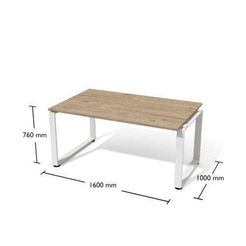 Stół konferencyjny modułowy jednostronny XAR-Kf4-10a Antrax 1600 x 1000 mm – element A