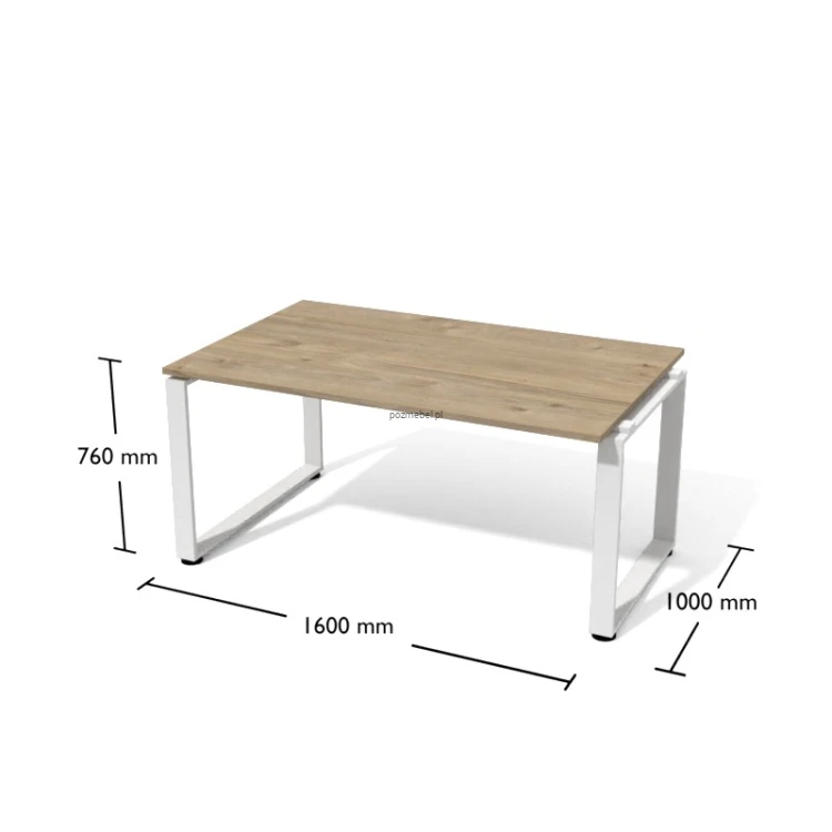 Stół konferencyjny modułowy jednostronny XAR-Kf4-10a Antrax 1600 x 1000 mm – element A
