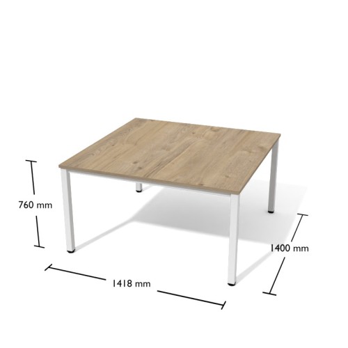 Stół jadalniany Stk11 Antrax 1400 x 1418 mm na kwadratowych nogach