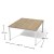 Stół jadalniany Stk12 Antrax 1600 x 1418 mm na kwadratowych nogach