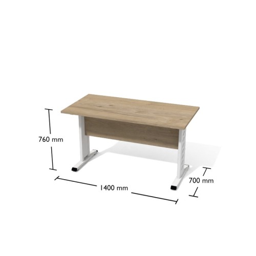 Stół gabinetowy Sks2 Antrax 1400 x 700 mm na stelażu T