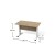 Stół gabinetowy Sks3 Antrax 1200 x 700 mm na stelażu T