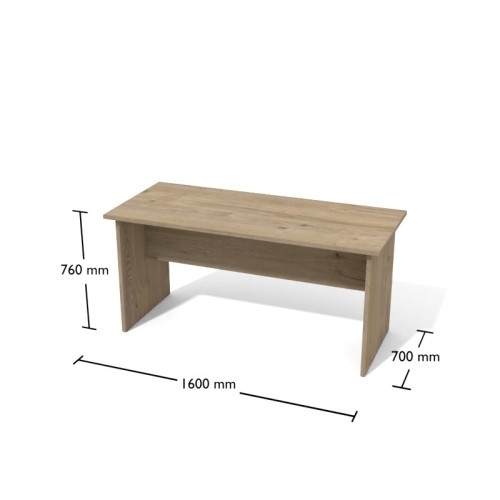 Stół gabinetowy płytowy Skp1 Antrax 1600 x 700 mm z darmową dostawą