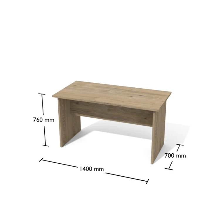 Stół gabinetowy płytowy Skp2 Antrax 1400 x 700 mm