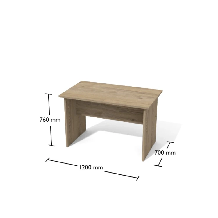 Stół gabinetowy płytowy Skp3 Antrax 1200 x 700 mm z darmową dostawą