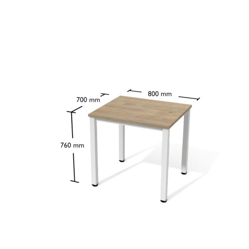 Biurko proste Btk1 Antrax 800 x 700 mm na kwadratowych nogach z darmową dostawą