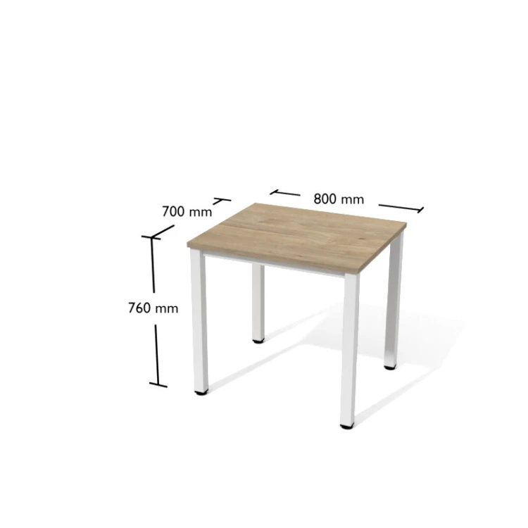 Biurko proste Btk1 Antrax 800 x 700 mm na kwadratowych nogach z darmową dostawą