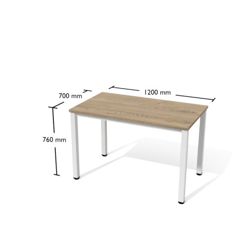 Biurko proste Btk2 Antrax 1200 x 700 mm na kwadratowych nogach z darmową dostawą