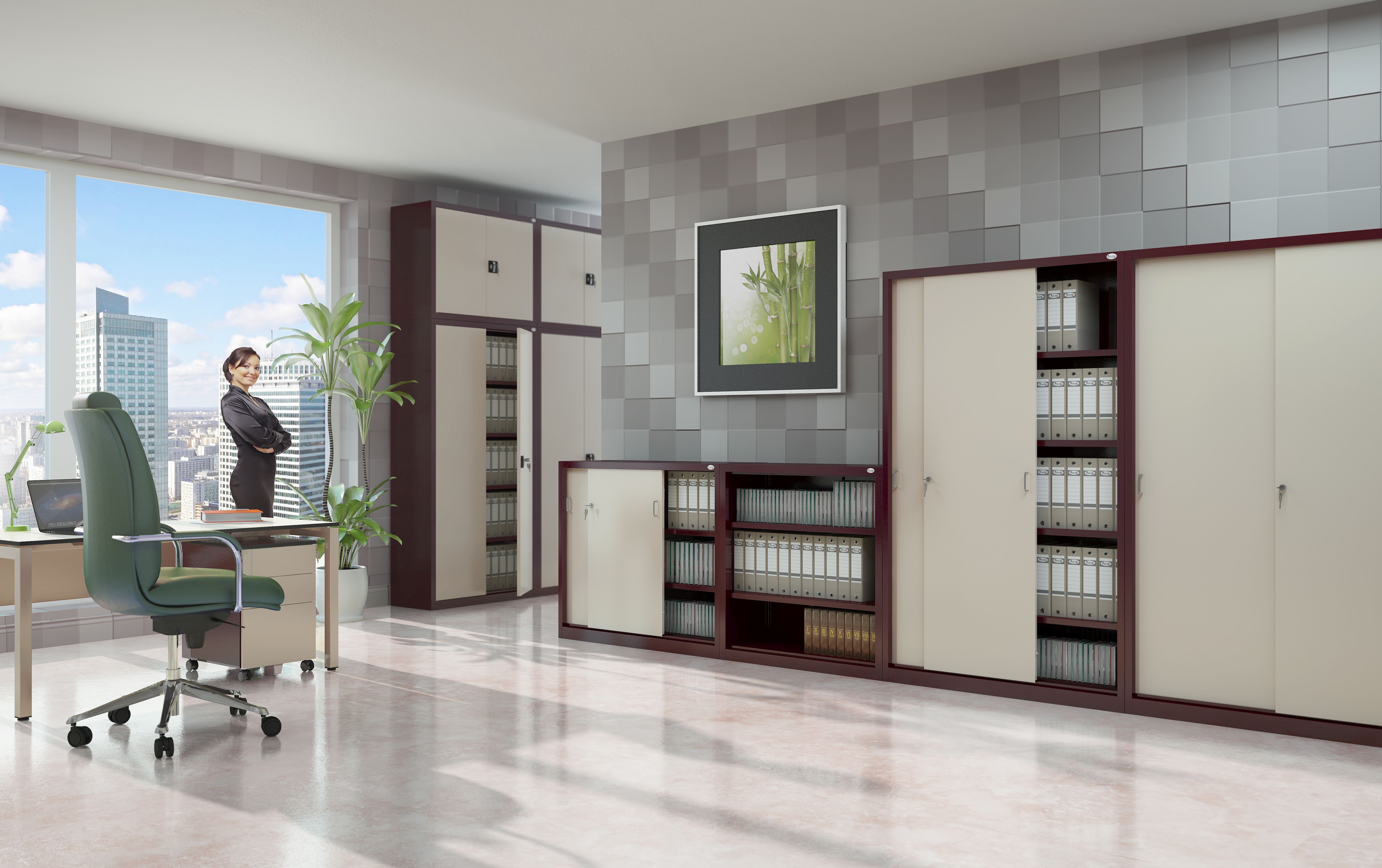 Szafa biurowa żaluzjowa – kiedy warto wybrać metalową szafę z drzwiami roletowymi?