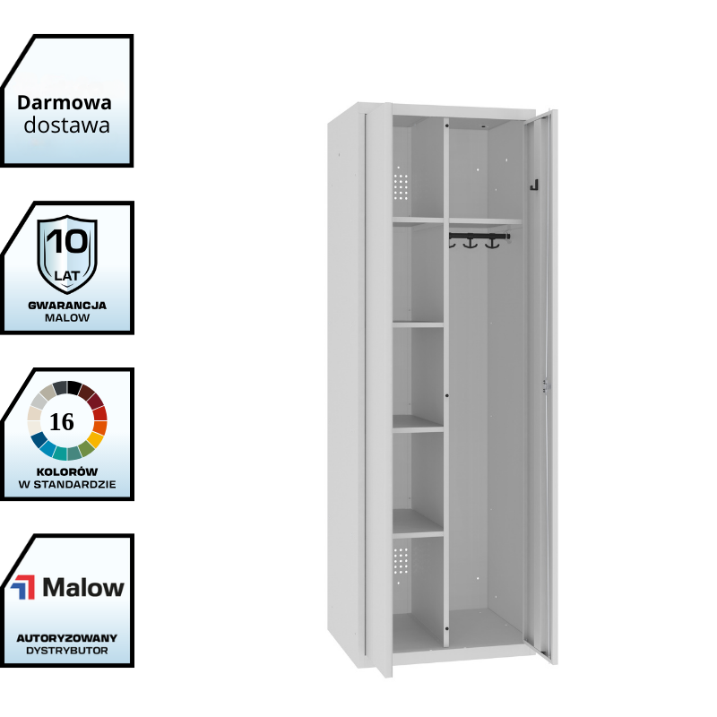 Top 1: MSAU 61 – szafa gospodarcza z półkami i przedziałem ubraniowym
